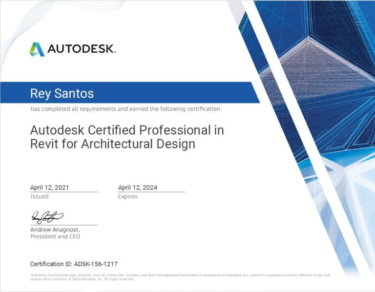 Certificación Revit Arquitectura